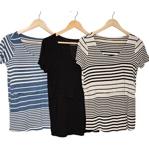 Motherhood Blue, Black, and White Nursing T-Shirts